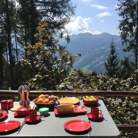 Apartment Mazot Ein Umgebauter Alter Kornspeicher *